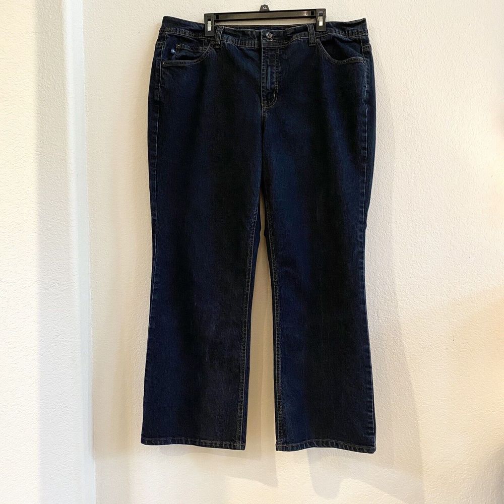 Bandolino Blu Jeans Women SZ 20W Arianna Bootcut Mid Rise Straight Jeans